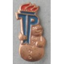 Wintersports Badge of the Joung Pioneers 1185 Bronze Snowman
