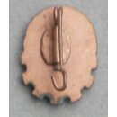 GST Fernsprech Leistungsabzeichen, 2.Typ, bronze 656c, oberes Schriftfeld farblos