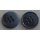Plasteknopf, 4-Loch, schwarz, mit Rand