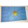 FDJ Flagge / Aufmarschflagge Typ3, ca. 130x70cm, Dederon, Wappen Baumwolle, einige Schmutzflecken