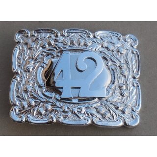 Black Watch Belt Buckle Pipe Major, new
