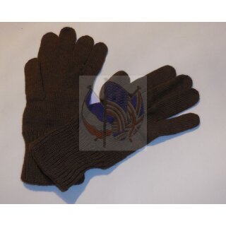 Strickhandschuhe, Winter, braunoliv Größe 10