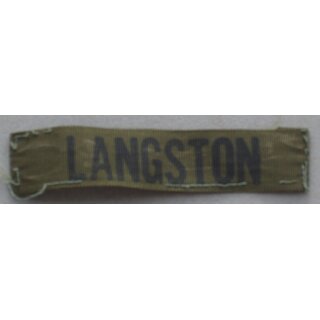 "L" Nametapes subdued LANGSTON