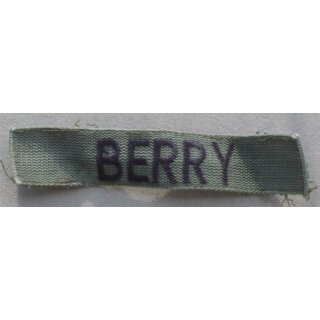 "B" Nametapes subdued BERRY
