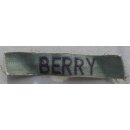 "B" Nametapes subdued BERRY