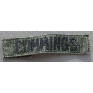"C" Nametapes subdued CUMMINGS