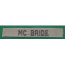 "M" Nametapes subdued MC BRIDE