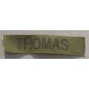 "T" Nametapes subdued THOMAS