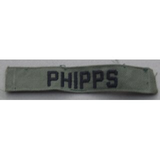 Vietnam Nametapes, frühe Form PHIPPS
