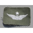 Senior Aviation Abzeichen Gestickt, farbig auf oliv, neu,...
