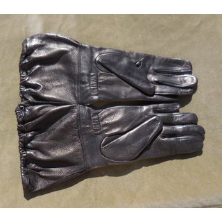 Motorcycle Gloves, Army / Carabinieri, black Leather