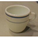 Pyrex Restaurant Tableware, white w. blue Stripes Coffee...