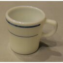 Pyrex Restaurant Tableware, white w. blue Stripes Coffee...