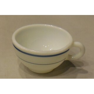 Pyrex Restaurant Tableware, white w. blue Stripes Coffee Cup, large