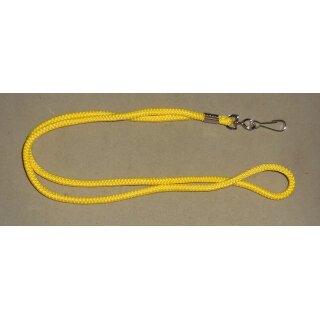 Lanyard, yellow with Carbine Hook used