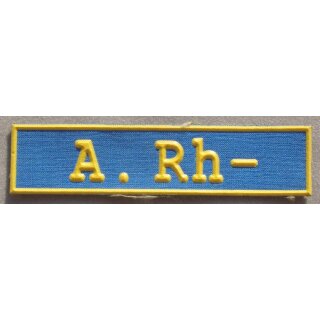 Blood Type Patch, yellow on blue