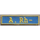Blood Type Patch, yellow on blue