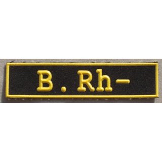 Blood Type Patch, yellow on black