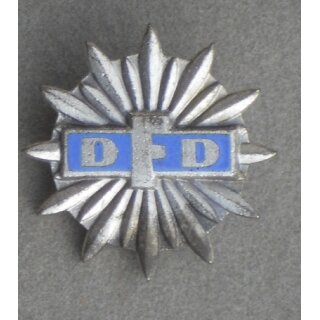 Ehrennadel des DFD, silber 45a, Buntmetall emailliert