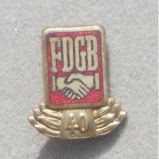 Honour Pin for 40 Years of Membership in the Union 51a, Iron, enamelled,1964-90