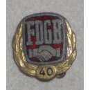 Honour Pin for 40 Years of Membership in the Union 51a, Iron, enamelled,1964-90