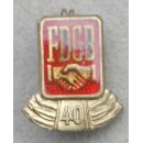 Honour Pin for 40 Years of Membership in the Union 51f,...