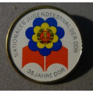 National Youth Festival of the FDJ, Berlin 1984 1466, Button, Iron with Paper Inlay