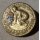 JP Summer Sports Badge 1955, gold coloured Iron, painted