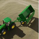 Traktor (John Deere) mit Anhänger, Siku 1953