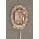 Sports Badge for Adults, 1956-65, silber, 4 Wiederholung 1970b, Miniature with writing, reddish