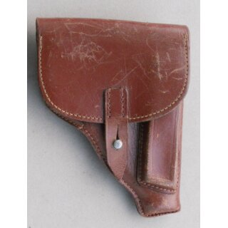 Pistol Holster, Makarov, brown, used MdI, RAUFE, 1976-80, used, red