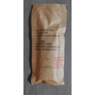 Survival Kit, Parachute Pack, SRU 16/P Januar 1984