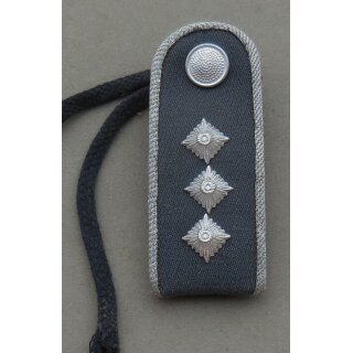Shoulder Boards, Customs Service - 90, Single #11, Oberkommissar, old Style, Alu-Pips, Button w. Strap