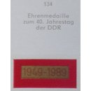 Honorary Medal for the 40th Anniversary of the GDR