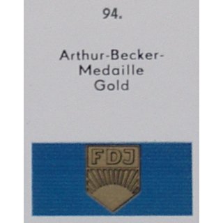 Arthur Becker Medal of the FDJ in gold