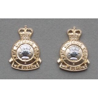 Army Catering Corps  Kragenabzeichen Offizier, Handgestickt, QEC
