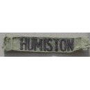 "H" Nametapes subdued HUMISTON