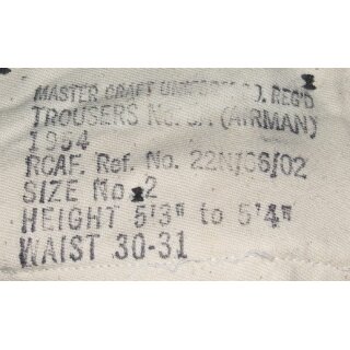 Hosen, RCAF, blau 2, 78/73 Neue Größe 6530