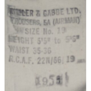 Hosen, RCAF, blau 19, 94/75