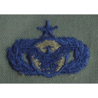 Senior Security Police Qualification, USAF embroidered, colour on khaki, used