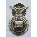 Security Police Duty Badge, USAF Gestickt, farbig auf khaki, gebraucht