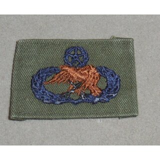 Master Maintenance, USAF embroidered, subdued on camouflage, used
