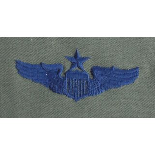 Senior Pilot, USAF Embroidered, subdued on olive, new