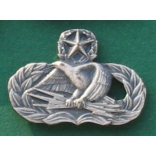 Master Communications-Electronics Maintenance, USAF, obsolete Metall, farbig, Sterling Silber