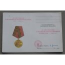 Document, Medal for the 50th Anniversary of Victory in WW II