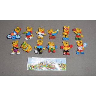 Haribo Bears, Olympics Set, complettte, 12 Figures with Leaflet
