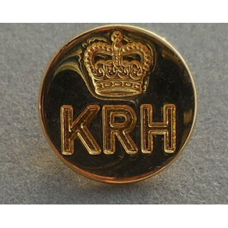 Kings Royal Hussars Knöpfe Aluminium, QEC, 30L - 19mm, neu