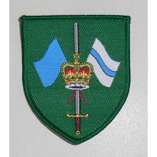 Royal School of Signals Personnel TRF farbig, gestickt, mit Rand, gebraucht