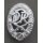 Mehrkampf-Sportabzeichen 1961-90, silber 402e, Miniatur, Eisen, transparent lackiert