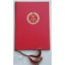 General Certificate Folder, red with State Seal, A5